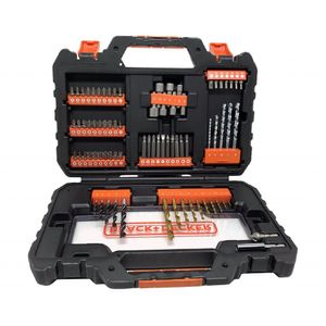 Jogo de Furar e Parafusar Black & Decker Com 104 Peças - A7230-XJ