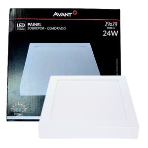 PAINEL LED AVANT ALU-EMB-QUA-29X29-AMARELA-AM3000K-24W-BIV-1680
