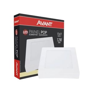 PAINEL LED AVANT ALU-SOBR-QUA-17X17-NEUTRA-NE4000K-12W-BIV-NH720