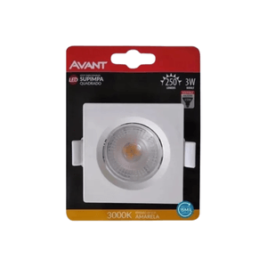 SPOT LED AUTHENTIC AVANT, 250-EMB-QUA, AMARELA 3000K, 3W, BIV