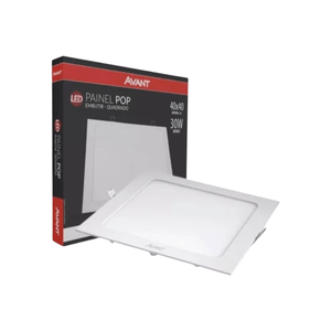 PAINEL LED AVANT ALU-SOBR-QUA-SLIM-40X40-BRANCO-BR6500K-30W-BIV-NH2400